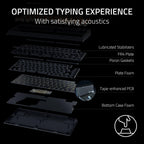 Razer BlackWidow V4 75% Mechanical Gaming Keyboard: Hot-Swappable Design - Compact & Durable - Orange Tactile Switches - Chroma RGB - MF Roller & Media Keys - Comfortable Wrist Rest - Black (Renewed)