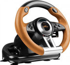 Speedlink DRIFT O.Z. Racing Wheel - USB Gaming Lenkrad fr PC, Schwarz-Orange (Kompatibel mit Windows XP - Pedale fr Gas & Bremse)