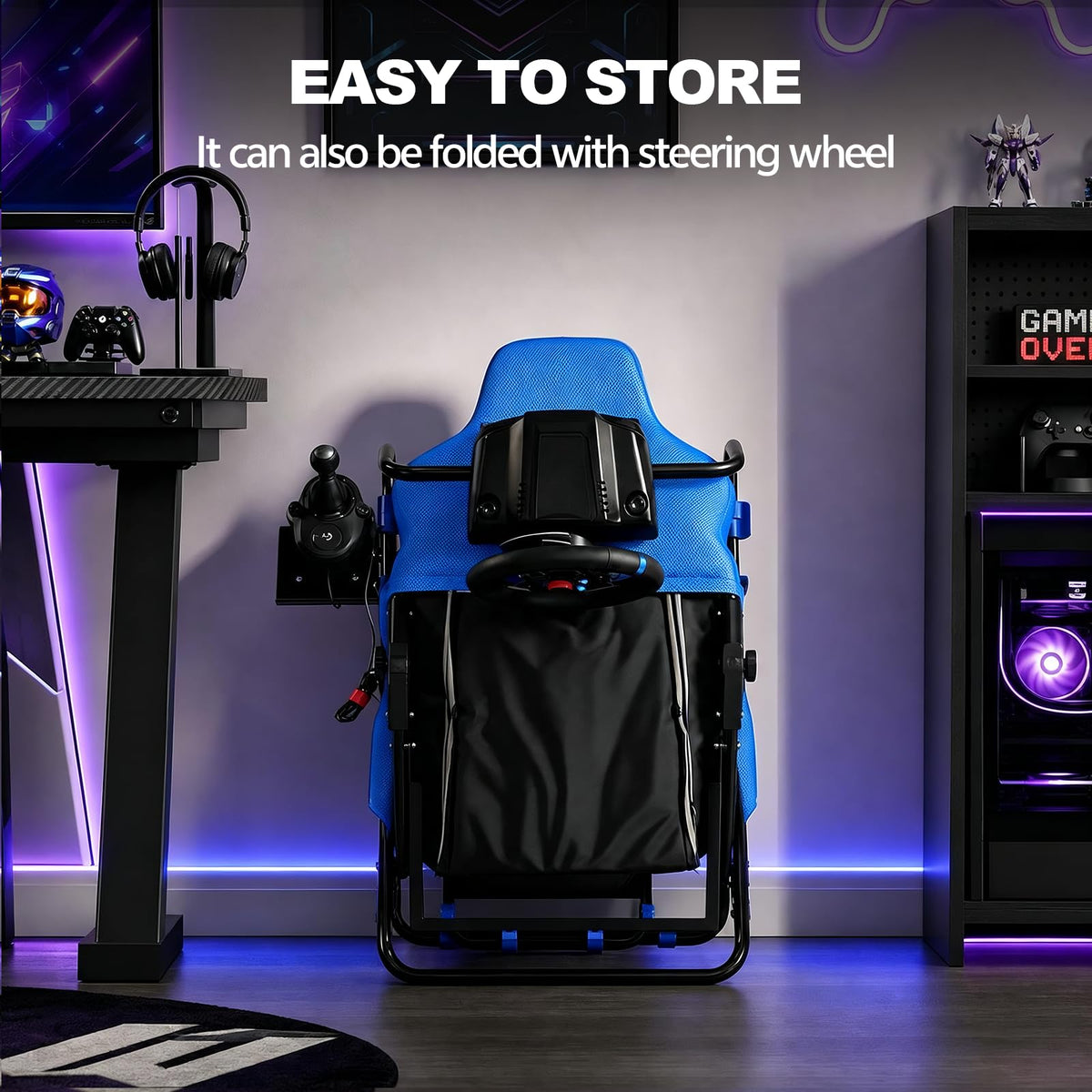 DIWANGUS Foldable Racing Simulator Cockpit with Seat for G29, T300RS, R5