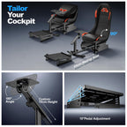 DIWANGUS Stable Racing Simulator Cockpit for Logitech, Thrustmaster, MOZA