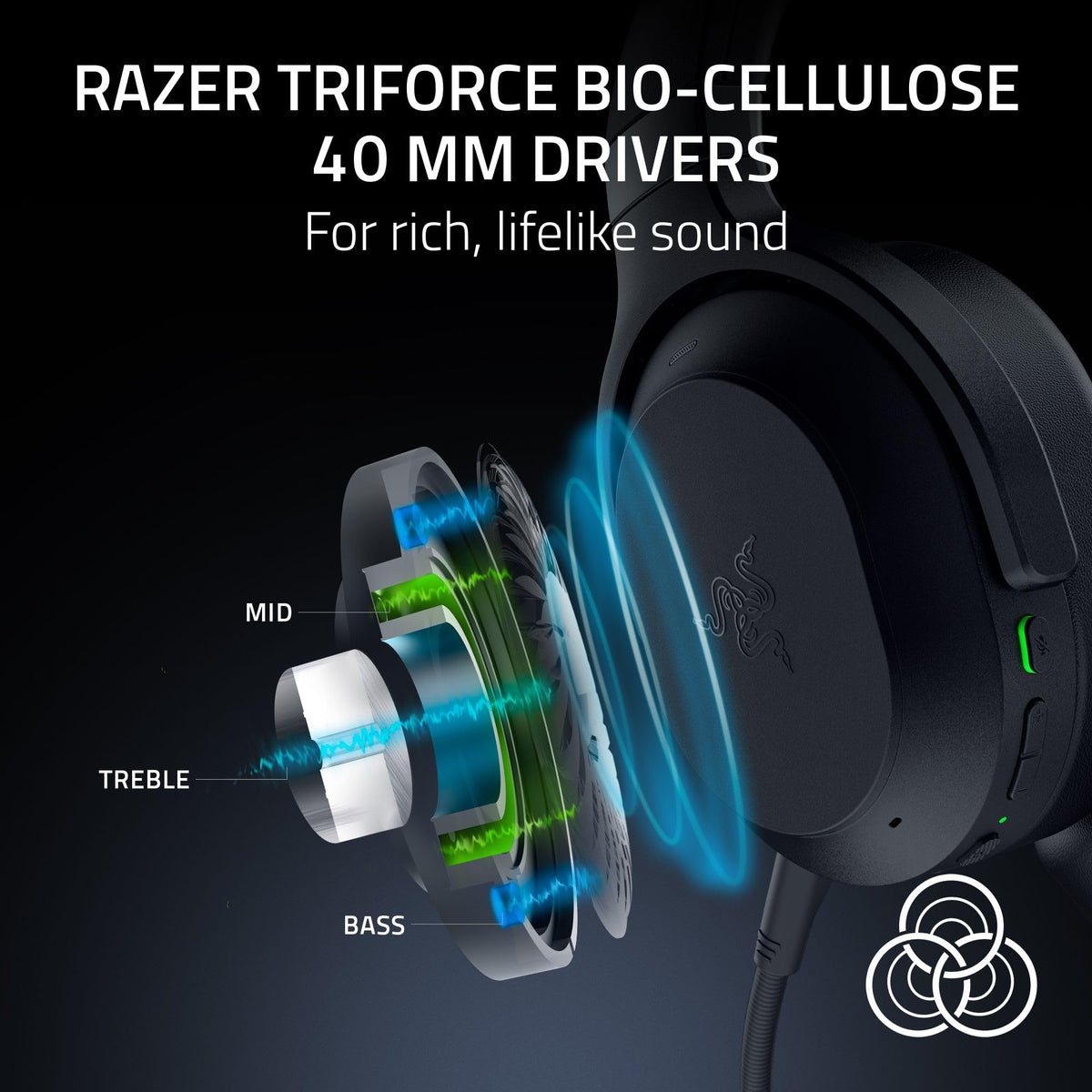 Razer Barracuda V2 Pro Wireless ANC Gaming Headset, 70 Hr Battery, Black