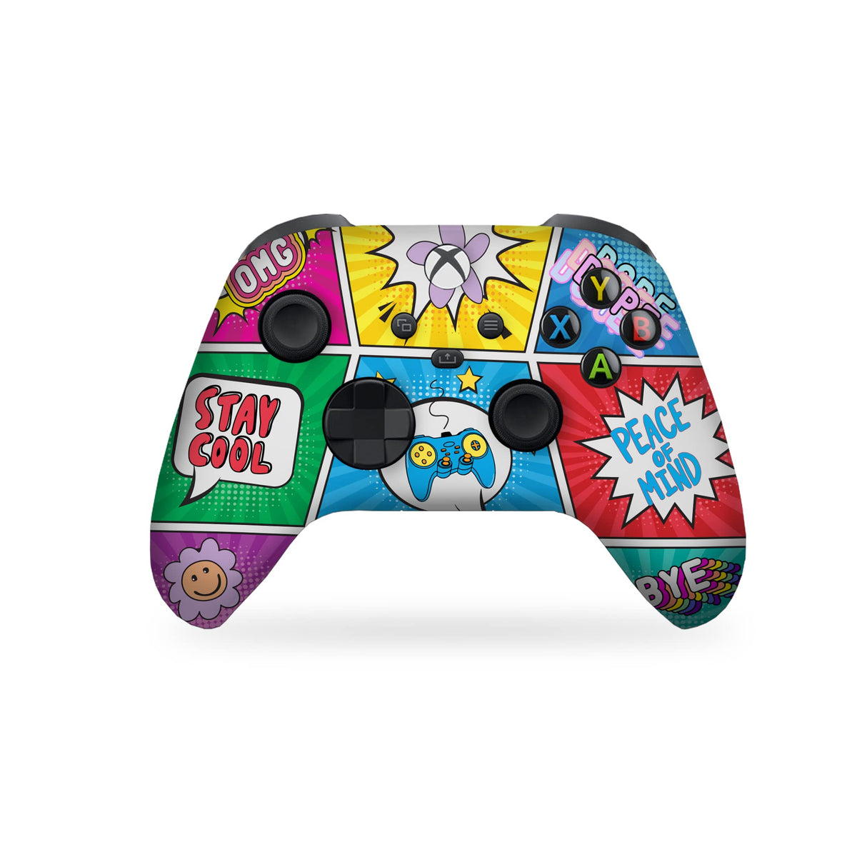 Psychedelic Mushrooms Customised Wireless Controller by BCB. Original X-box Controller Compatible with X-box One/Series X & S Console. Customized with Water Transfer Printing (Not a Skin)
