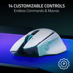 Razer Basilisk V4 Pro Wireless Gaming Mouse, 200 Hr Battery Life, White
