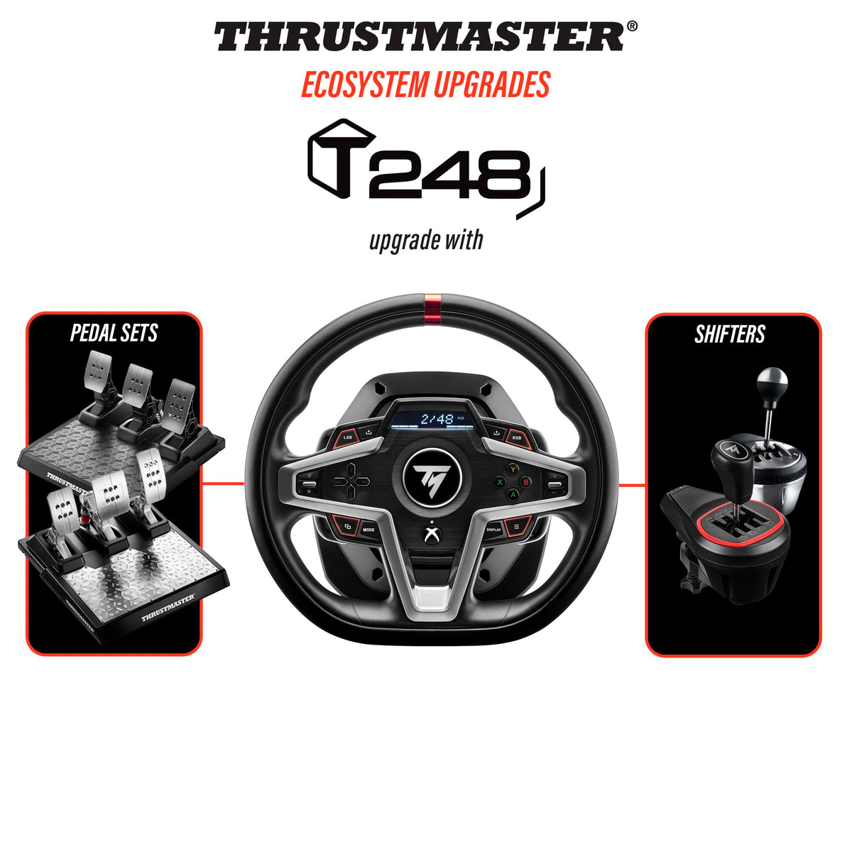 Thrustmaster T248 X Force Feedback Racing Wheel & Pedal Set - XBOX & PC