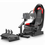 RACGTING Racing Simulator Cockpit with Seat, Adjustable Wheel &Pedal Mounts