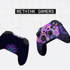 Psychedelic Mushrooms Customised Wireless Controller by BCB. Original X-box Controller Compatible with X-box One/Series X & S Console. Customized with Water Transfer Printing (Not a Skin)