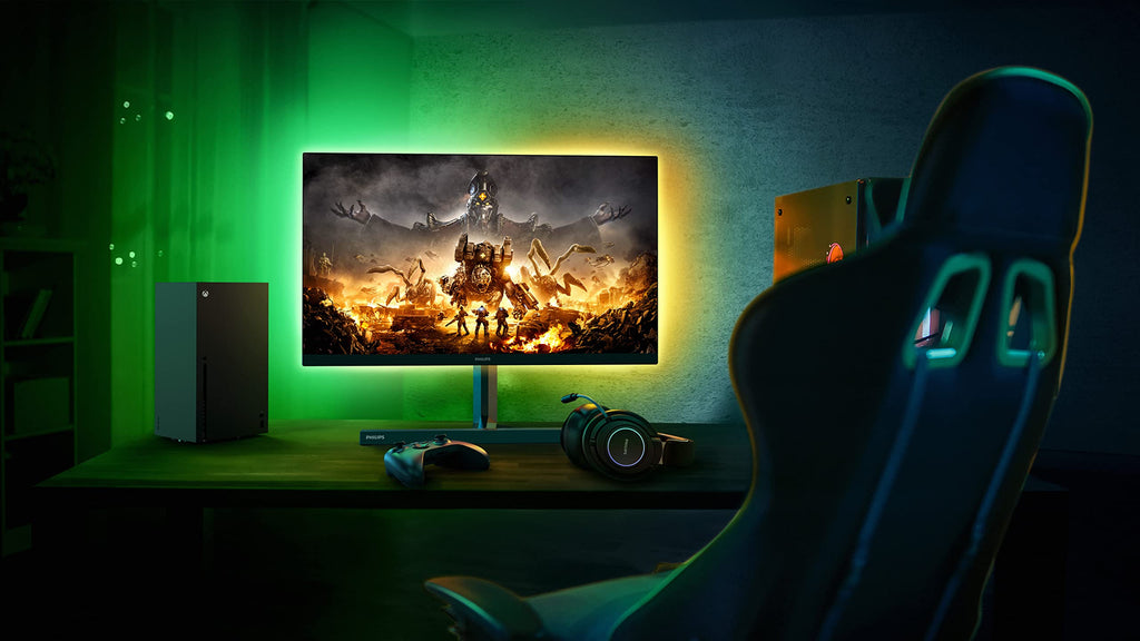 Philips Momentum 329M1RV 32" 4K HDR 400 Gaming Monitor, Designed for Xbox, 144Hz, USB-C PD 65 Watts, 1 ms Response Time, 4Yr Advanced Replacement, Height-Adjustable,Black