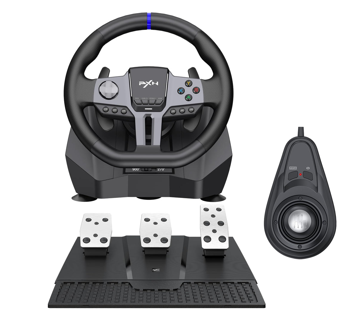 PXN V9 Gen2 Gaming steering Wheel With Pedals/Shifter for PC,PS4,PS3,Xbox