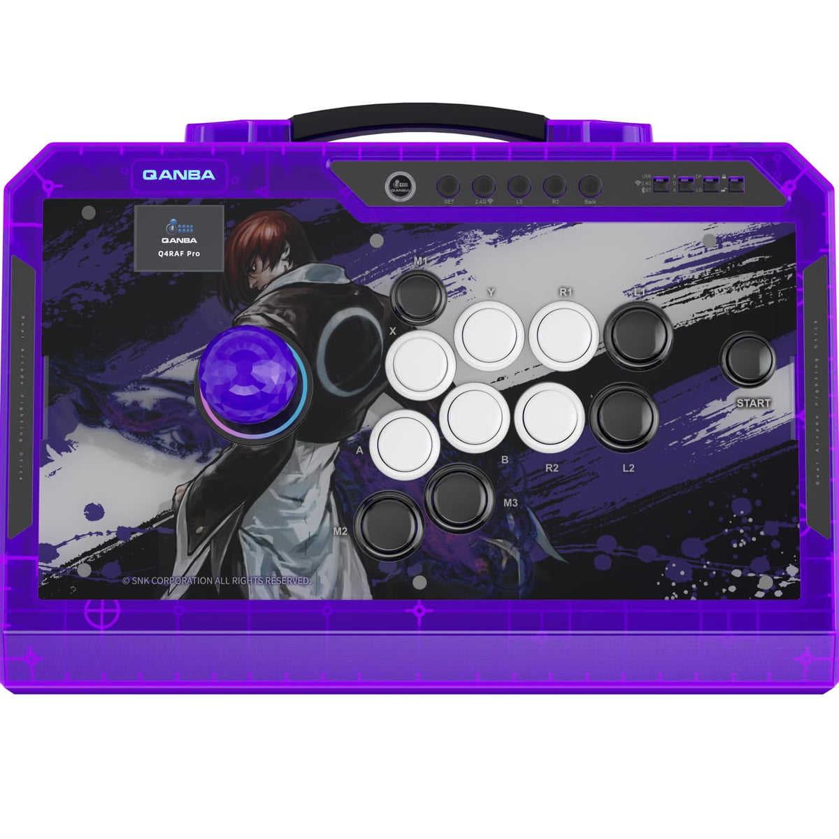 qanba Q4 Pro 8K Arcade Fight Stick, Wireless Arcade Stick Joystick for PC, Tournament Fighting Game Controller, Black