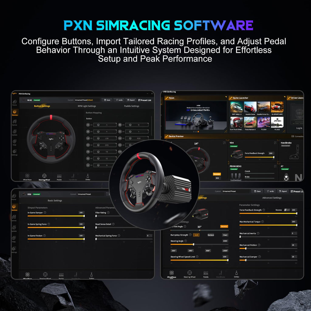 PXN VD6 Direct Drive Racing Wheel Bundle
