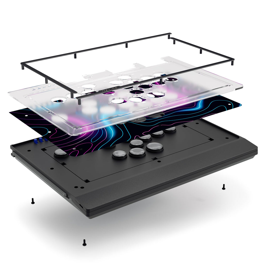 Qanba Sapphire S1 Leverless Controller,Officially Licensed Sony PlayStation 5 Controller, Leverless Arcade Stick Fight Stick,Tournament Grade Detachable Joystick,Precise Arcade Controls for PS5 PS4 PC