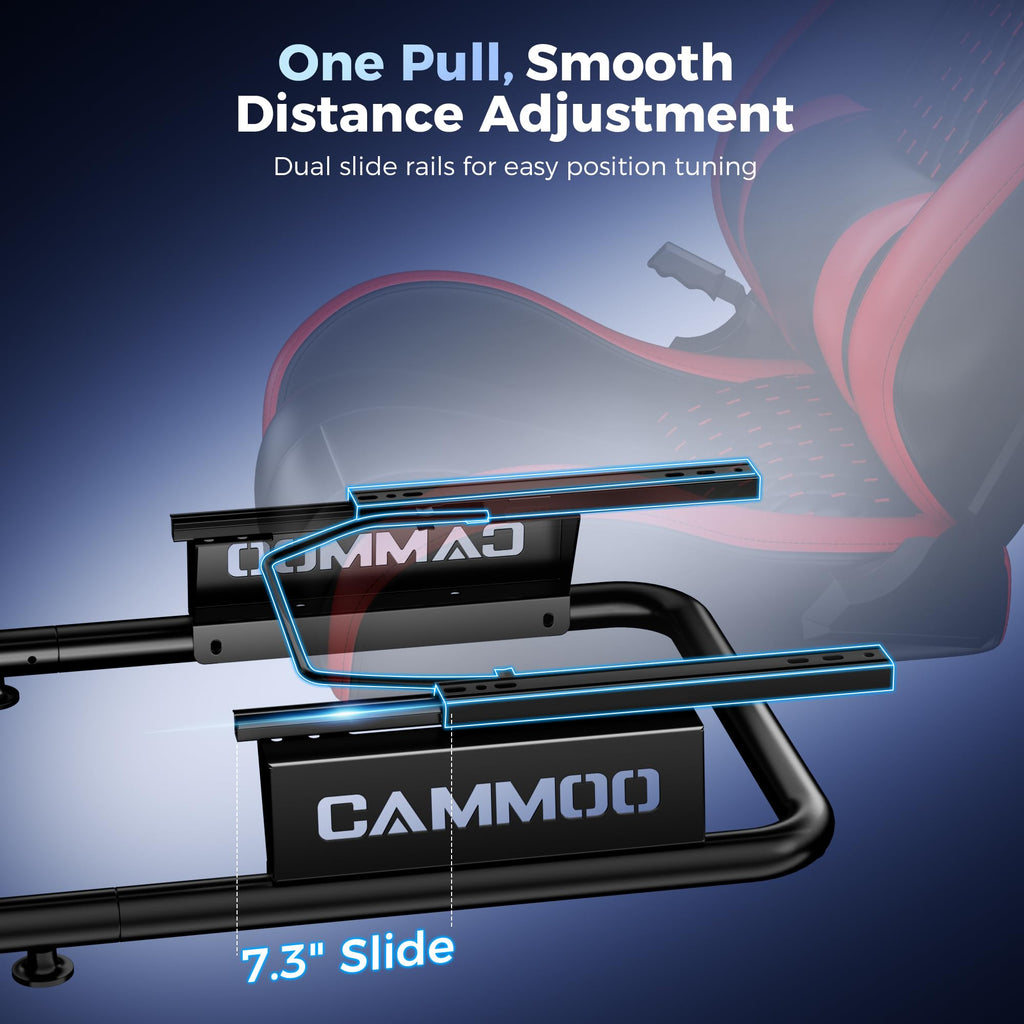 CAMMOO High Compatible Sim Racing Cockpit with Monitor Mount Fits Handbrake