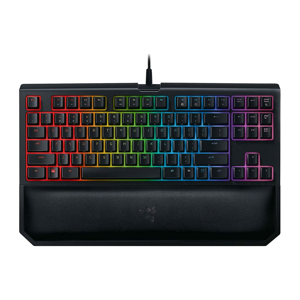 Razer BlackWidow TE Chroma v2 TKL Tenkeyless Mechanical Gaming Keyboard: Orange Key Switches, Tactile & Silent, Chroma RGB Lighting, Magnetic Wrist Rest, Programmable Macros, Classic Black