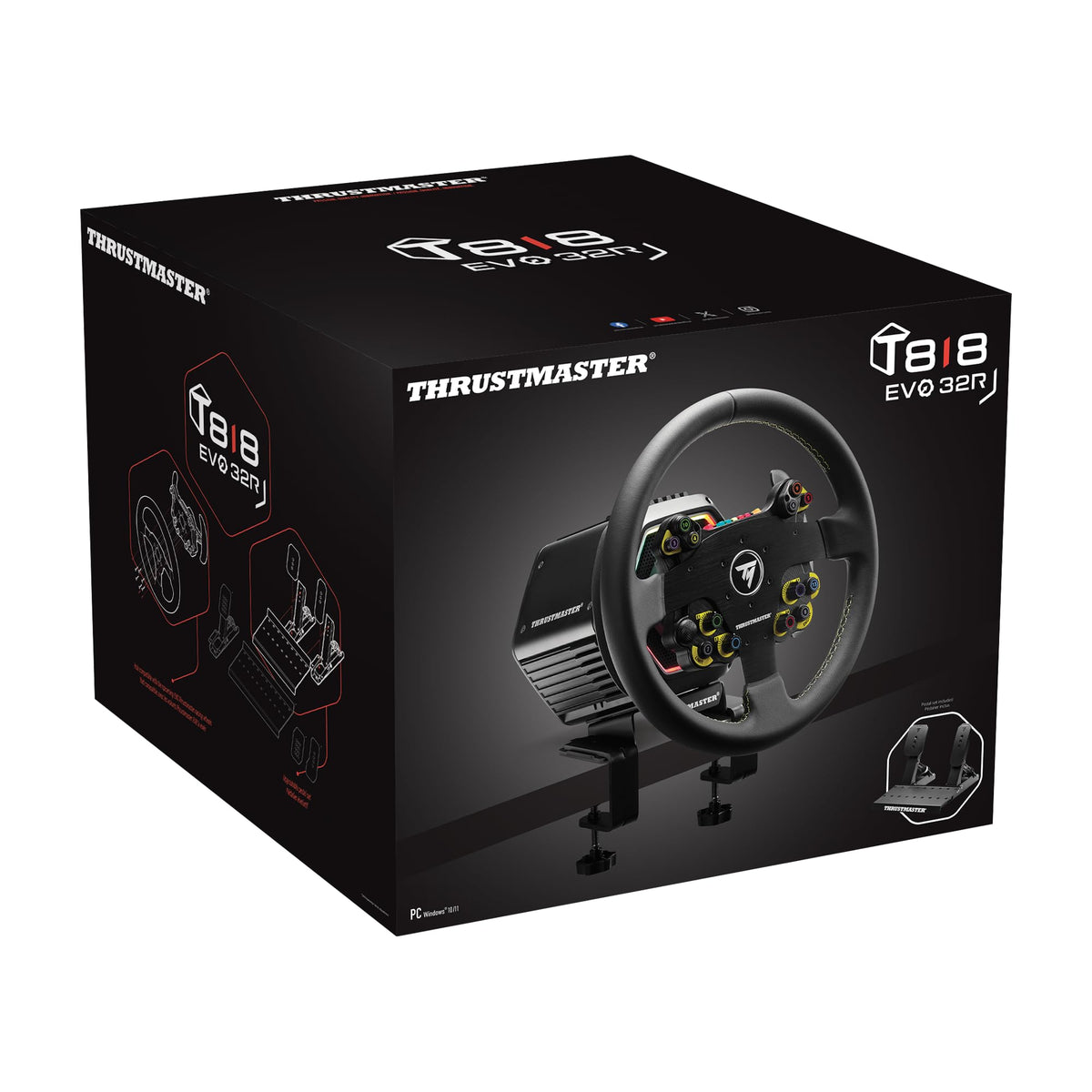 Thrustmaster T818 EVO 32R Direct Drive Racing Wheel with Pedal Set - PC