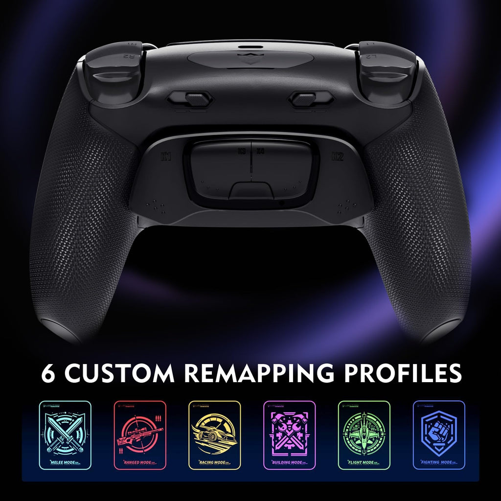 HEXGAMING ULTIMATE PRO Controller Compatible with ps5, Chaos Black