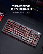 nuphy WH80 Hot-Swap Rapid Trigger Wireless Magnetic Keyboard with knob