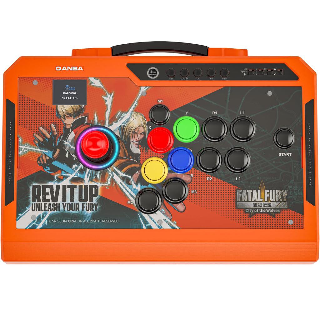 qanba Q4 Pro 8K Arcade Fight Stick, Wireless Arcade Stick Joystick for PC, Tournament Fighting Game Controller, Black
