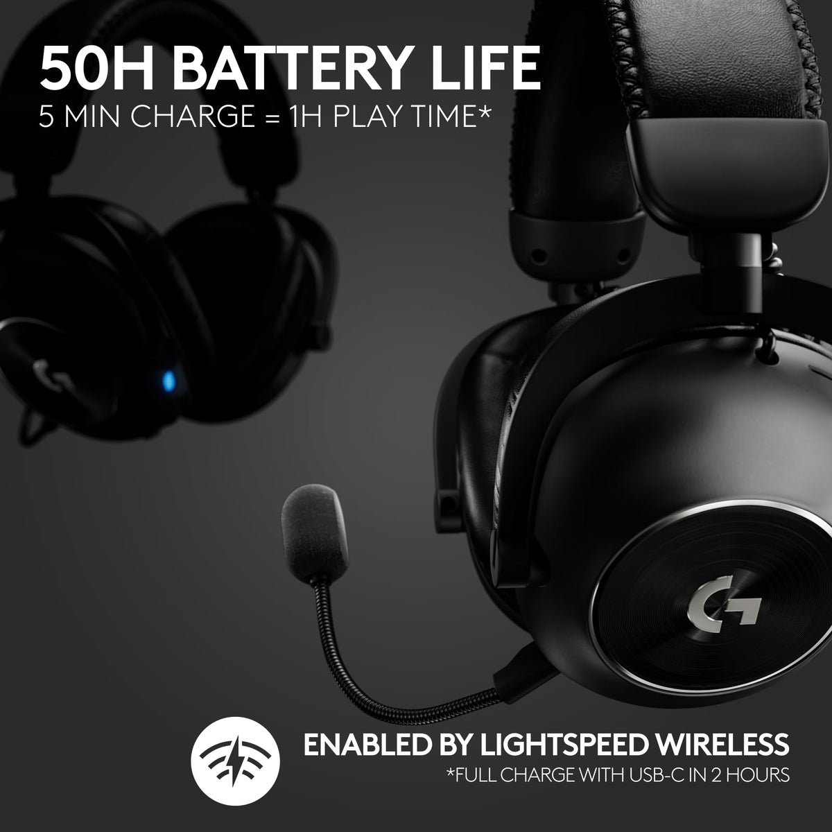 Logitech G PRO X 2 Lightspeed Wireless Gaming Headset - Black