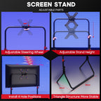 DIWANGUS Foldable Racing Simulator Cockpit with Seat & Monitor Stand