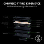 Razer BlackWidow V4 Low Profile TKL HyperSpeed Wireless Gaming Keyboard: Yellow Mechanical Switches - 2.4GHz Wireless & Bluetooth - Multi-Function Roller - 3 Control Buttons - Long Battery Life