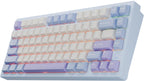 KEEBMONKEY WOBKEY Rainy 75 CNC Aluminum HMX/JWK/Cocoa Switches Triple-Mode Connectivity Mechanical Keyboard with Superior Acoustics, RGB/FR4/Silver SUS304/7000mAh/Cocoa Switch (Pro - Black)