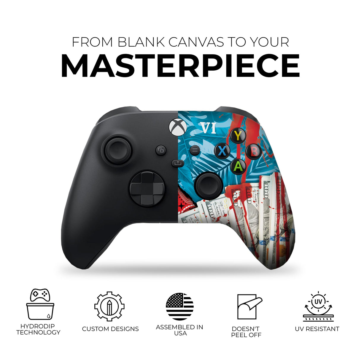 G. T. A. 6 Video Game Custom X-box Controller Wireless for X-box Series X/S
