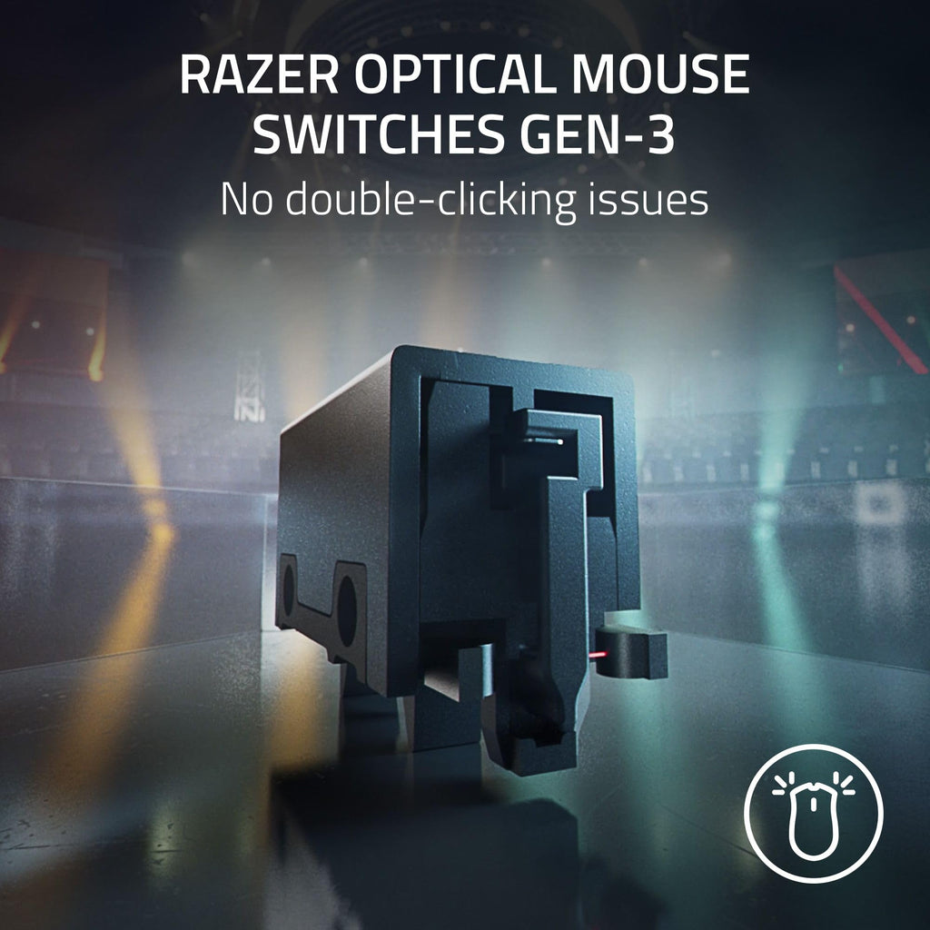 Razer DeathAdder V3 Pro Wireless Gaming Mouse: 63g Lightweight - Focus Pro 30K Optical Sensor - Optical Switches Gen-3 - HyperSpeed Wireless - 5 Programmable Buttons - 90 Hr Battery - Faker Edition