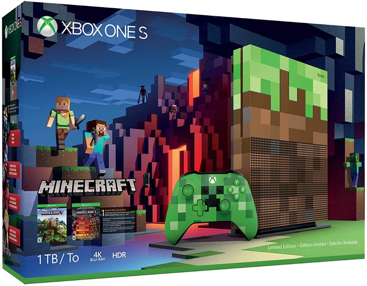 Xbox One S 1TB Limited Edition Console - Minecraft Bundle [Discontinued]