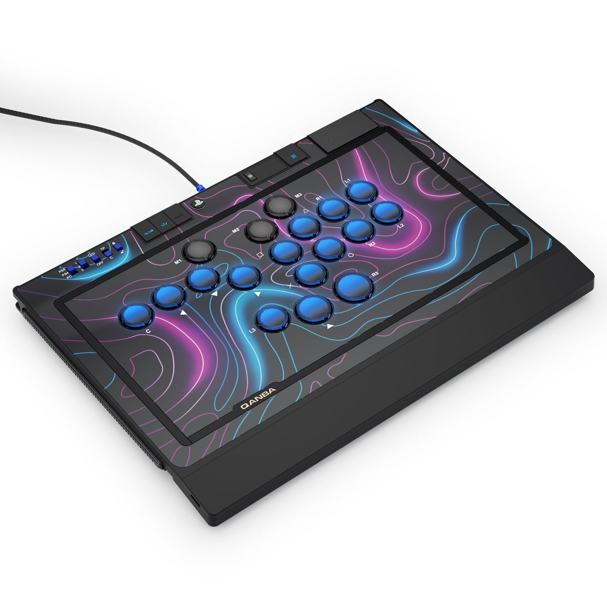 Qanba Sapphire S1 Leverless Controller,Officially Licensed Sony PlayStation 5 Controller, Leverless Arcade Stick Fight Stick,Tournament Grade Detachable Joystick,Precise Arcade Controls for PS5 PS4 PC