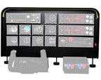 Meza - Cockpit Simulator Panel Kit, Pre-Cut Flight Sim Mounting Set Compatible with Logitech Yoke, Throttle Quadrants, Honeycomb Yoke and Logitech Flight Panels, LED Light Bar, 30 x 20 x 4 Inch