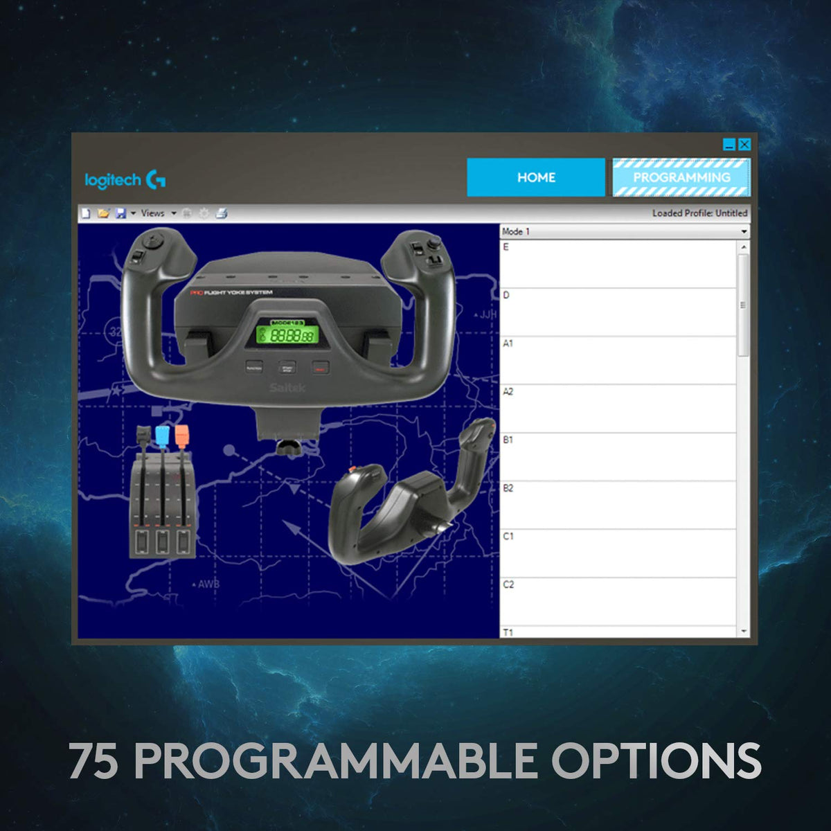 Logitech G PRO Flight Yoke System Professional Simulation - Black