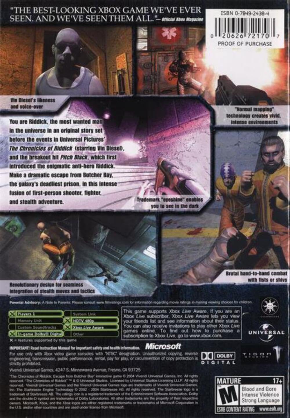 Chronicles of Riddick Escape From Butcher Bay