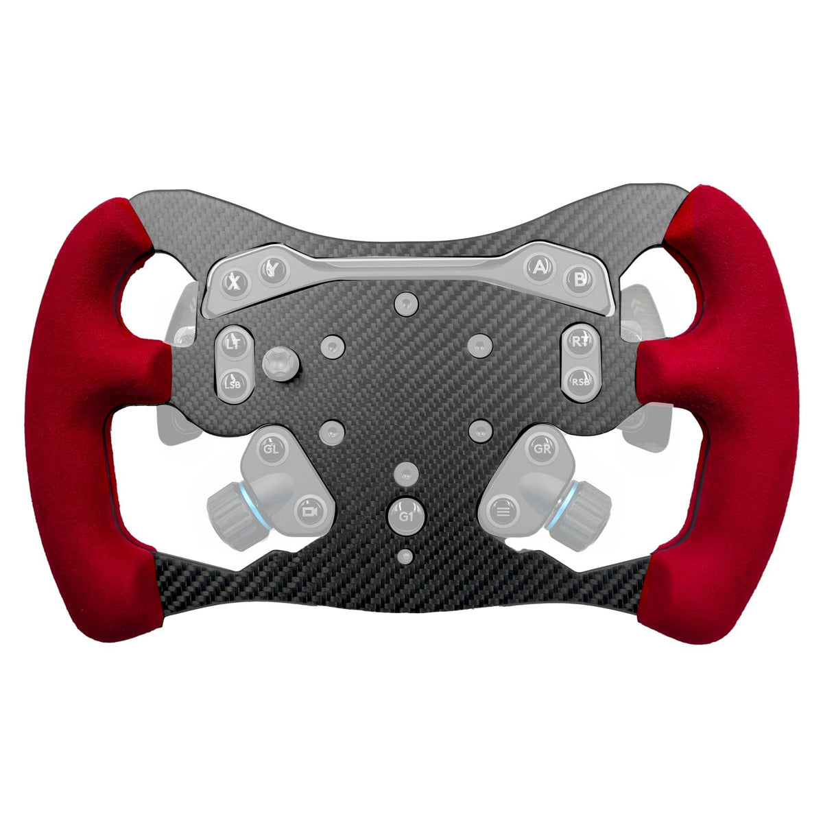 Latest Dual Perforated Leather Grip For Logitech G RS50 System; lightweight Real Carbon Fiber Compatible with Logitech G RS On Xbox Series X/S PS4/PS5 PC Wheel Hub (13 inch-Dual Perforated Leather)