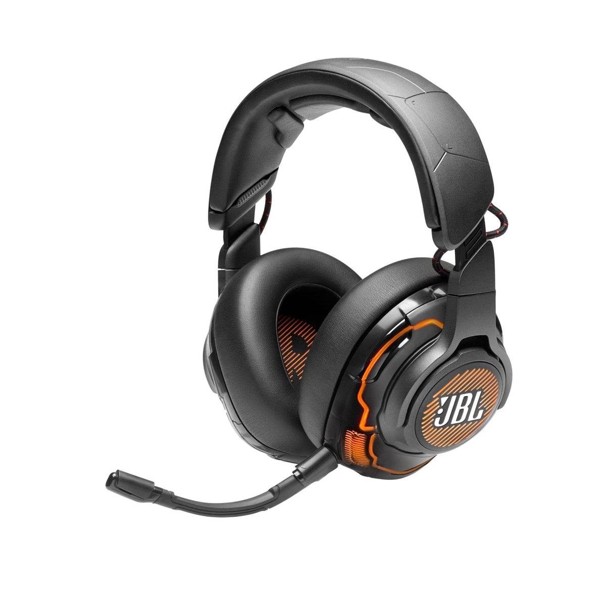 JBL Quantum One RGB Wired Over Ear Noise Cancelling Gaming Headset - Black (Renewed)