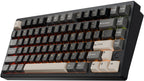 KEEBMONKEY WOBKEY Rainy 75 CNC Aluminum HMX/JWK/Cocoa Switches Triple-Mode Connectivity Mechanical Keyboard with Superior Acoustics, RGB/FR4/Silver SUS304/7000mAh/Cocoa Switch (Pro - Black)
