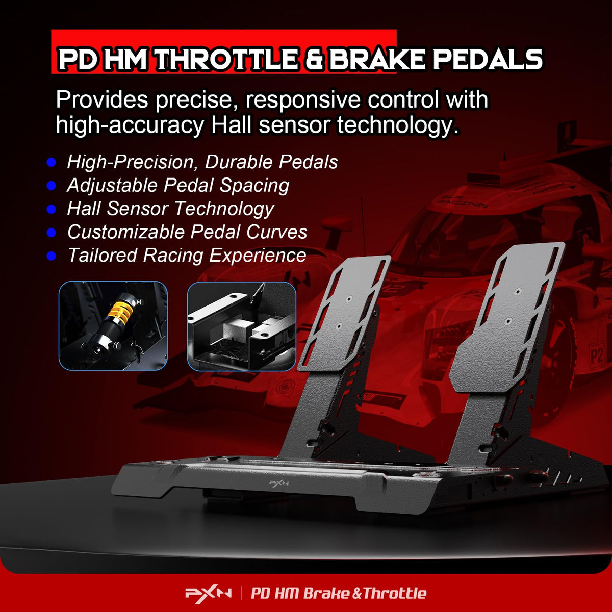 PXN V10 Ultra Direct Drive Racing Wheel & Pedals, 3.2Nm Force Feedback