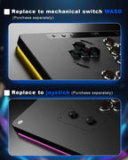 Haute42 Leverless Controller for Arcade Gaming: X1 Low Profile - Three Removable Modules - Extra Large Form Factor - Ambient Backlight - Tournament Lock Switch Controller for PC/PS4/PS3/Switch/Xbox