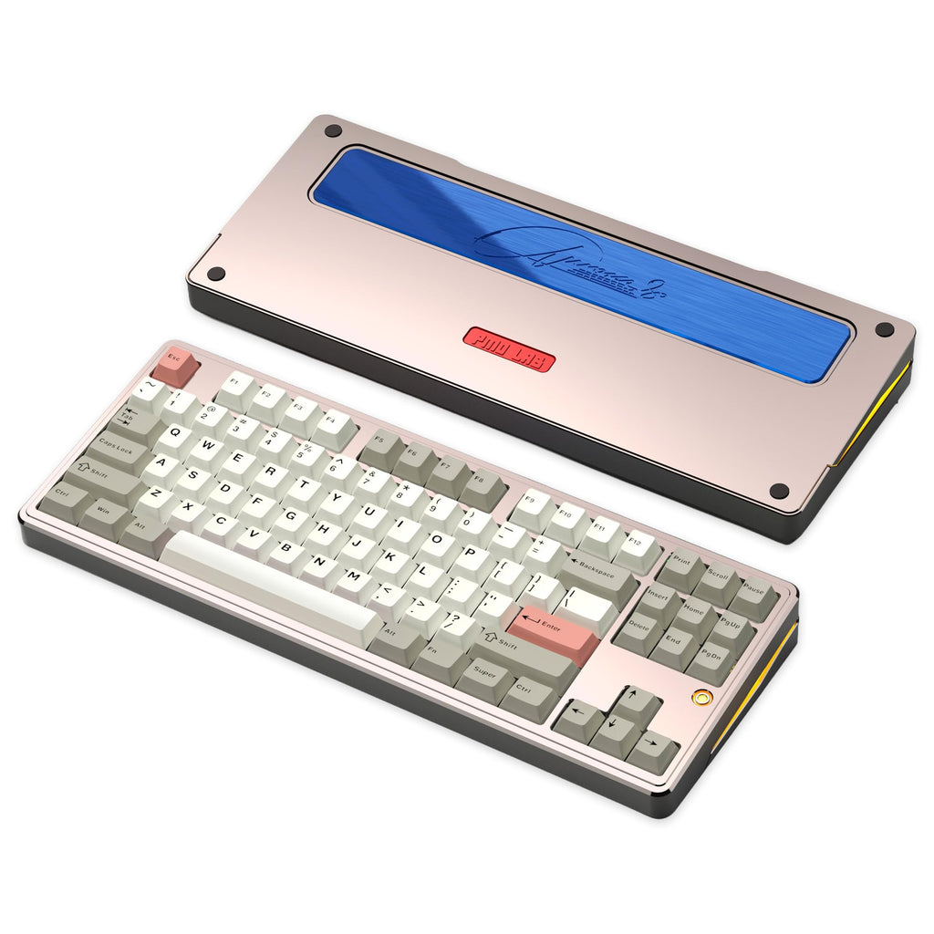 PMOKEY Aurora 80 CNC Full Aluminum Wireless Mechanical Keyboard with VIA/QMK, 8000mah Battery, Arctic Tactile Switch, Tri-Mode Gaming Keyboard Hot Swappable RGB Backlit for Windows/Mac/PC (Ultra Blue)
