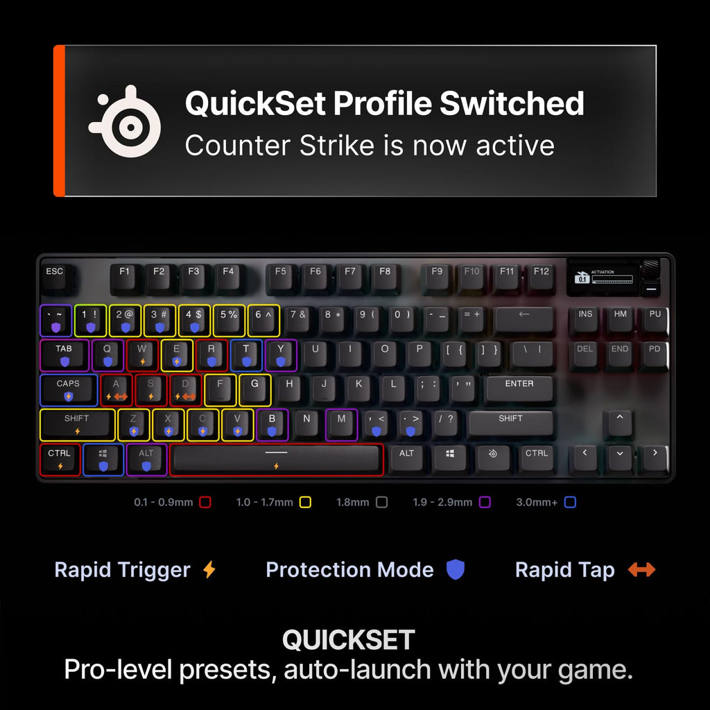 SteelSeries Apex Pro TKL Gen 3 Gaming Keyboard - Black