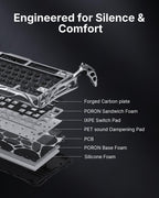 GravaStar Mercury V75 Pro Hall Effect Gaming Keyboard, 75% Wired