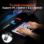 BIGBIG WON Fight Master Leverless Controller for Switch 2/Switch/PC/iOS/Android, All-Button Hitbox Arcade Stick with Bluetooth/2.4G/Wired, Hot-Swappable Fast-Trigger Mechanical Switches, RGB Fight Stick