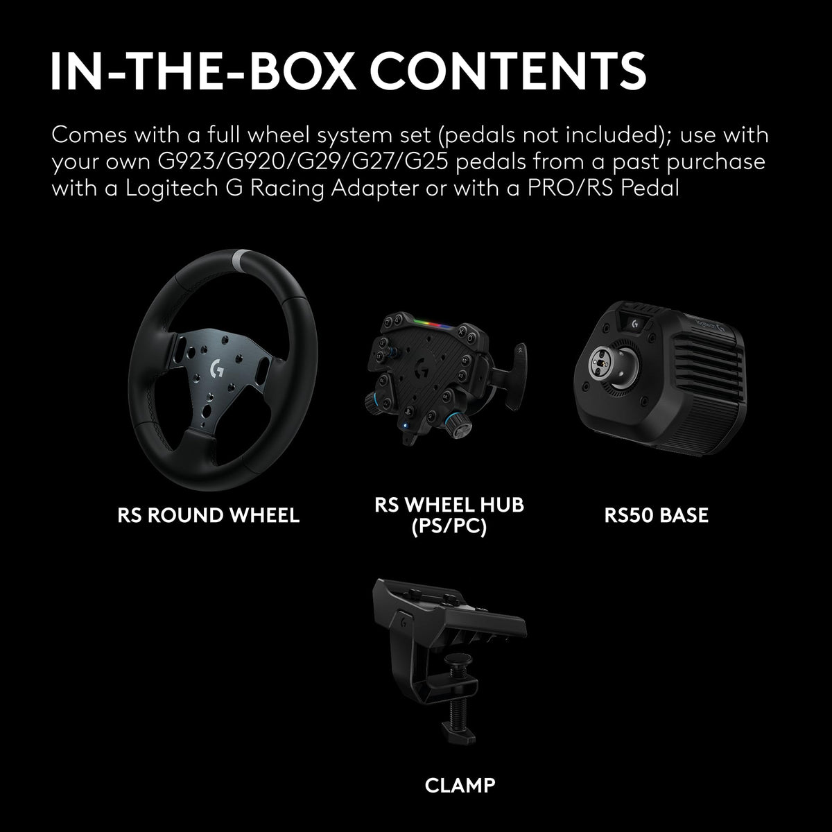 Logitech G RS50 Direct Drive Racing Wheel, Hub, & Base for PS5/PS4/PC