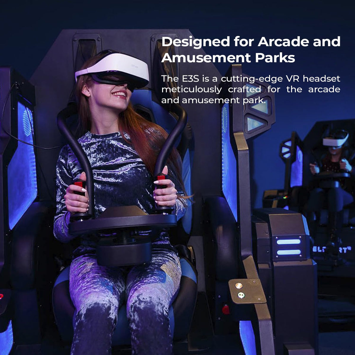 DPVR E3S Hardstrap VR Headset, Virtual Reality Headset for Commercial Use