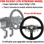 Replace 13 inch lightweight Suede/Leather Steering Wheel Replace Panel For MOZA R5/R3/ES/ESX Bundle Gaming Racing Wheel (With full Suede)