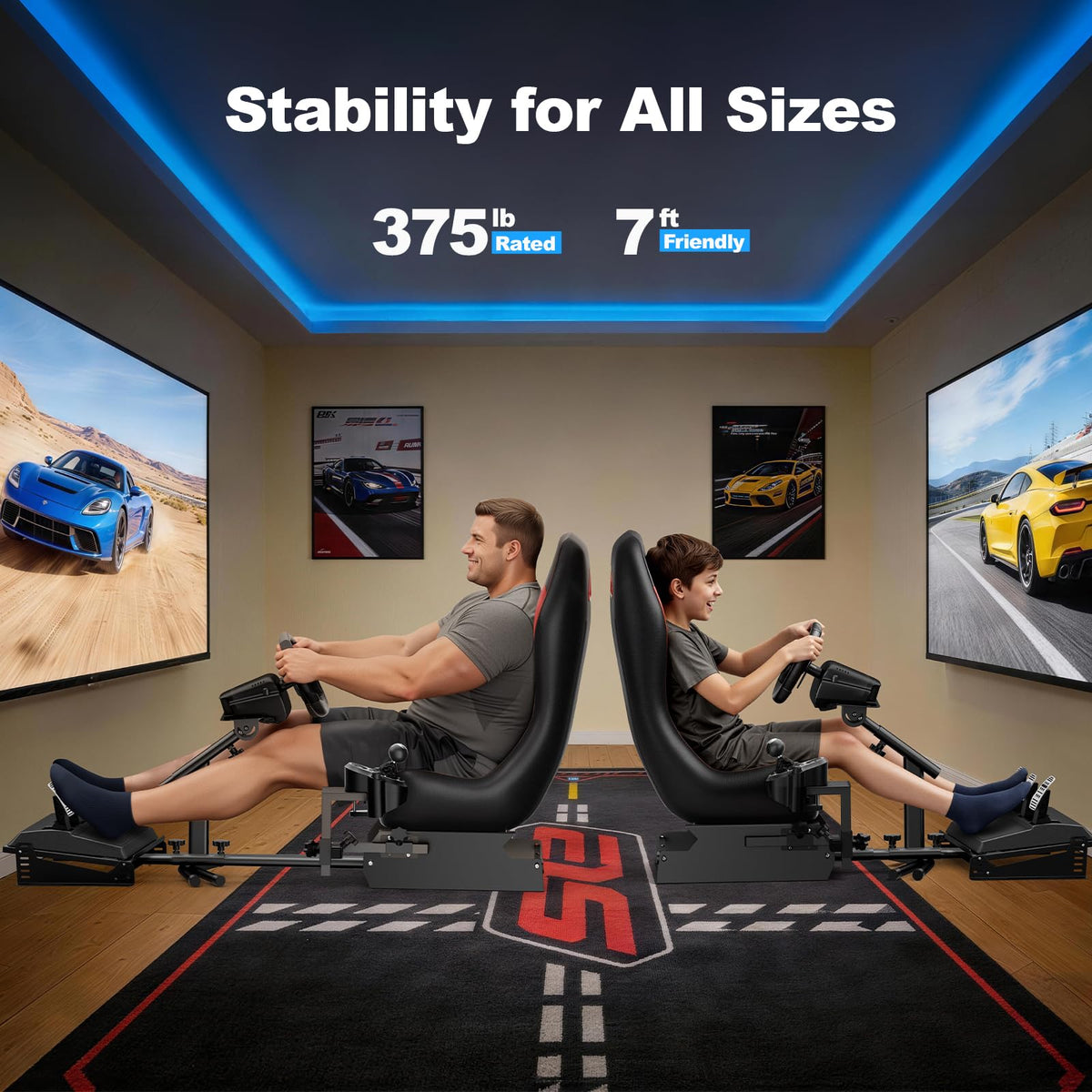 DIWANGUS Stable Racing Simulator Cockpit for Logitech, Thrustmaster, MOZA