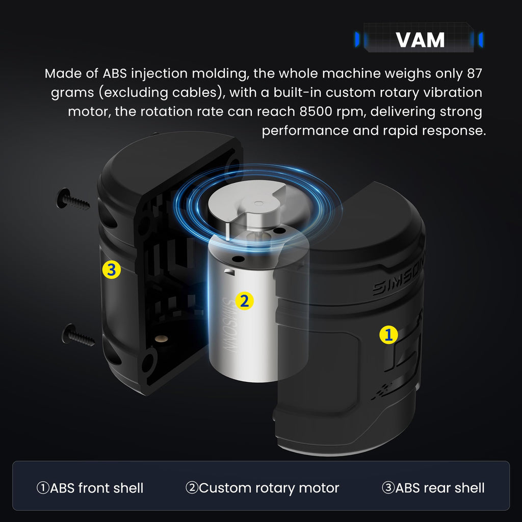 SIMSONN Racing Simulator Pedals Vibration Motor Module Haptic Pedals Reactor (3PCS vam pro set)