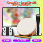 IINE Professional Taiko Drum Controller Pro Max, Taiko Game Controller with 2 Drum Sticks, Drum Controller Compatible With Nintendo Switch/PS4/PS5/PC/NS2
