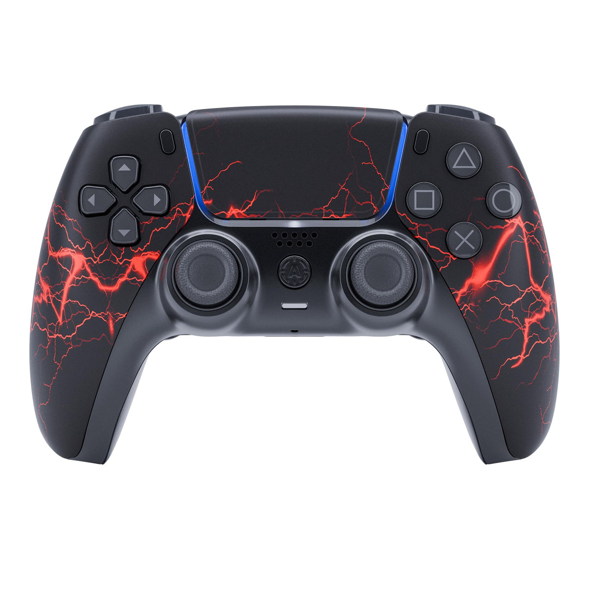 AimControllers Custom PRO Controller compatible with PS 5 Console & PC | Custommade Wireless Gaming Controller with 4 Back Remappable Paddles | Gaming Accessories Electronics (Red Storm)