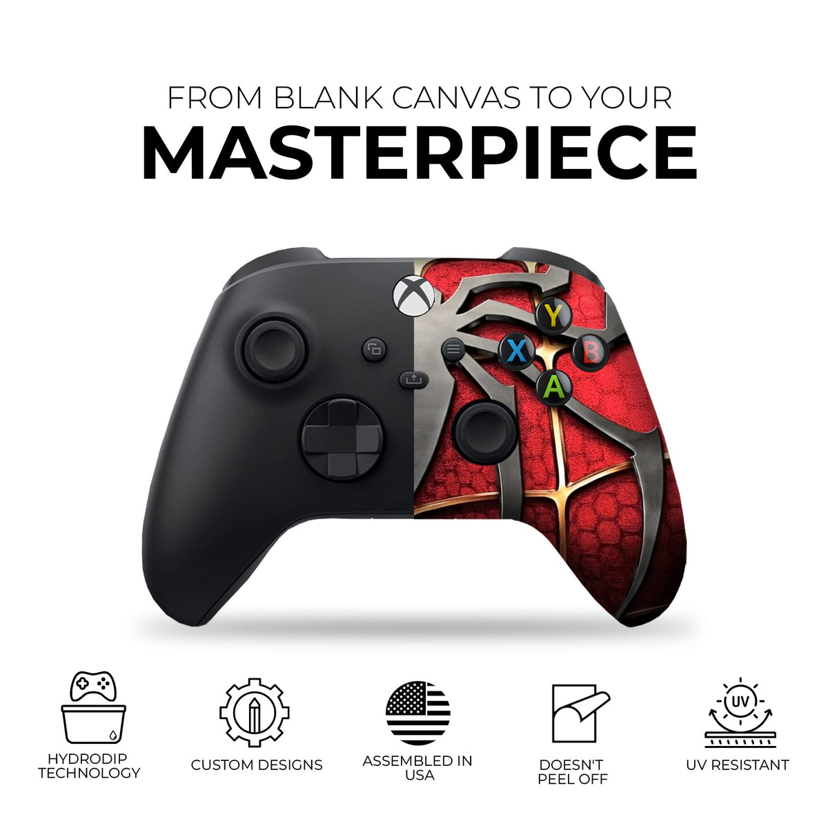 Spiider-Man Red Superhero Modded Custom X-box Controller Wireless