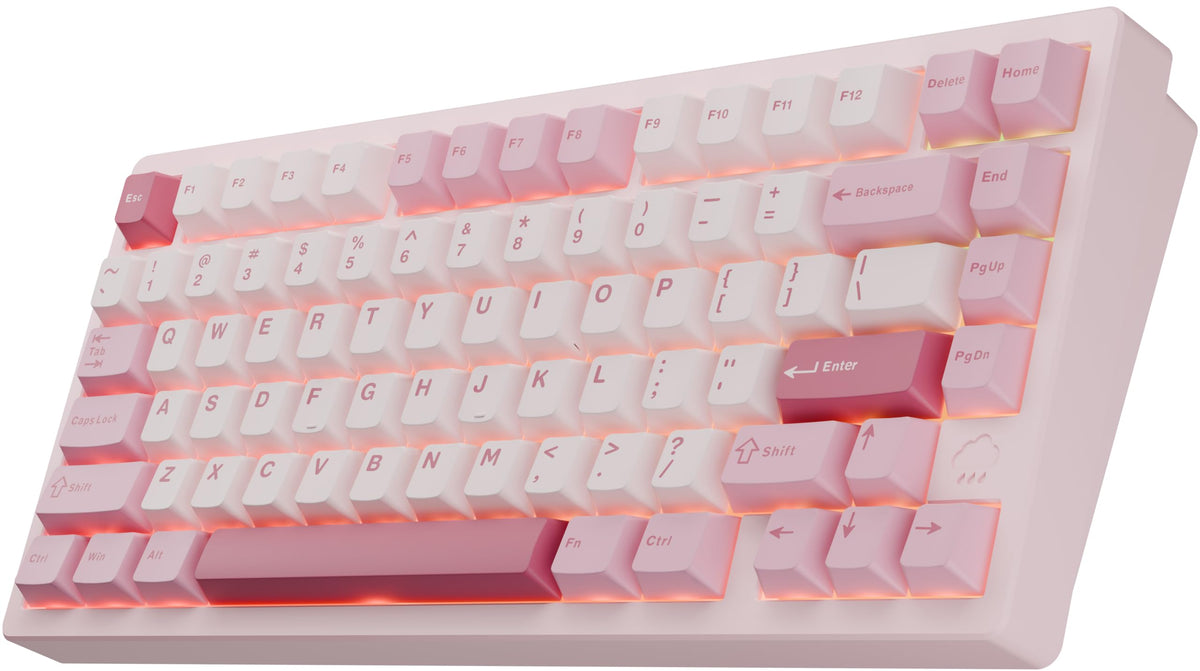 KEEBMONKEY WOBKEY Rainy 75 CNC Aluminum HMX/JWK/Cocoa Switches Triple-Mode Connectivity Mechanical Keyboard with Superior Acoustics, RGB/FR4/Silver SUS304/7000mAh/Cocoa Switch (Pro - Black)